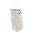 thumbnail image 1 of Tapiz colgante de pared de macramé rústico, decoración de oficina con borlas bohemias, divisor de habitación trenzado, arte de pared para apartamento, Estilo B Soledad Macramé Tela decorativa, 1 of 9