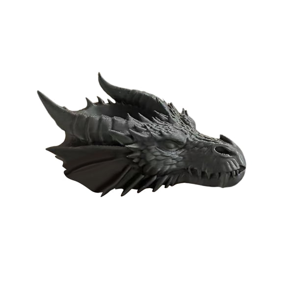 Gothic Dragon Head Jewelry Tray,3D Printed Dragon Figurine Key Bowl ,Mythical Creature Decor for Office Home