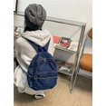 thumbnail image 3 of Mochila De Jeans Estéticos Para Mujeres Hombres, Bolso De Mano De Mochila De Mezclilla Informal, Bolso De Hombro De Mochila Ligera-Azul Oscuro, 3 of 3
