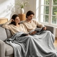 thumbnail image 2 of Throw Blanket, Throws for Sofa Couch, Lightweight Blankets for Women Men Gifts, Cozy Throws for Decor Travel Camping,50" x 60", 2 of 7