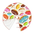 thumbnail image 2 of Daiia Color Donut Drawing Merry Christmas Tree Skirt , Xmas Large Lace-up Tree Skirt, Santa Snowflakes Rustic Home Decorations New Year Party Farmhouse Decor-48", 2 of 7