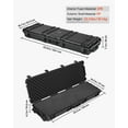 thumbnail image 3 of VEVOR Hard Rifle Case, Lockable Rifle Case with Detachable XPE Foam, 50 in Gun Storage with Wheels, IP67 Waterproof & Dustproof Pistol Storage Cases for Rifles, Shotguns, Airsoft Guns, Black, 3 of 9