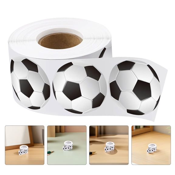 LITINKIMI 500Pcs Football Stickers for Cookie Bags Sports Theme Self Adhesive Soccer Labels