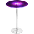 thumbnail image 5 of LumiSource Spyra LED Light Up Bar Table - Acrylic, Adjustable Height, Multi-Color Glow, 23" Square, Indoor Use, Chrome Base - Perfect for Parties!, 5 of 6