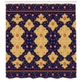 thumbnail image 3 of Ambesonne Moroccan Shower Curtain, Effected Border, 69"Wx84"L, Purple Sand Brown, 3 of 3