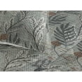 thumbnail image 3 of Ambesonne Leaf Print Quilted Bedspread Set 3 Pcs, Neutral Tone Leafy Woods, King, Grey Teal Pale Redwood, 3 of 4