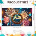 thumbnail image 5 of Night Cityscape Happy New Year Banner Glittering Fireworks Celebration Banner Festive Design for Party Decoration Holiday Event Celebration, 5 of 9