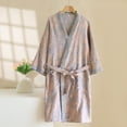 thumbnail image 4 of 100% Cotton Gauze Couple Bathrobe Double-Layer Kimono Robe for Men and Women, Lightweight Absorbent Home Sleepwear, 4 of 12