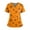Saffron, variant on JoveMarine Halloween Scrub Tops for Women, V Neck Short Sleeve Double Pocket Side Slit Printed, Casual Nurse Uniform for Work,Black L
