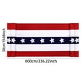 thumbnail image 3 of Junepar Red White Blue Patriotic Bunting Banner 19.7ft x 1.6ft 250 Year Anniversary 4th of July Large Yard Decor Star Stripe Garland for Outdoor Porch Garden & Fence, 3 of 7