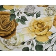 thumbnail image 4 of oneOone Polyester Lycra Gamboge Yellow Fabric Leaves & Rose Floral Sewing Craft Projects Fabric Prints By Yard 56 Inch Wide, 4 of 4