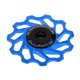 thumbnail image 5 of Rueda jockey de aleación de aluminio de 11 dientes con rodamiento cerámico para desviador trasero de bicicleta - Azul,, 5 of 9