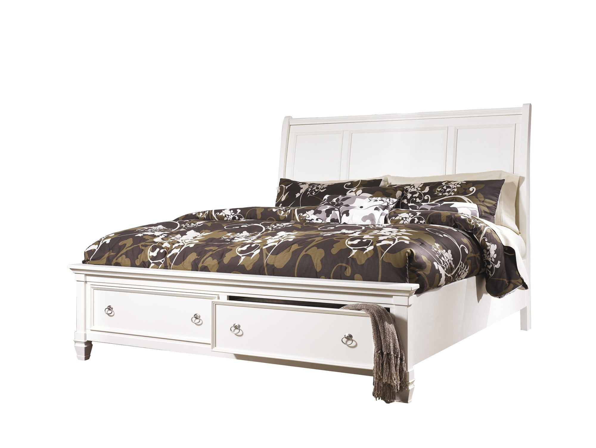 Ashley Furniture Prentice E King Sleigh Bed White