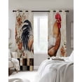 thumbnail image 4 of Vintage Rooster Blackout Curtains for Bedroom Living Room Darkening Curtains 90 Inch Spring Flower Elegant Animals Black Out Window Curtain Privacy Insulated Window Treatment Grommet Drapes 52"x90"x2, 4 of 9