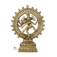 thumbnail image 1 of StatueStudio Natraj Statue Handicraft Brass Dancing Natraja Idol Lord Shiva Dance Statue Religious Item for Pooja Room, Home Decor and Diwali Gift Item (9 X 3 X 12 Inch), 1 of 4