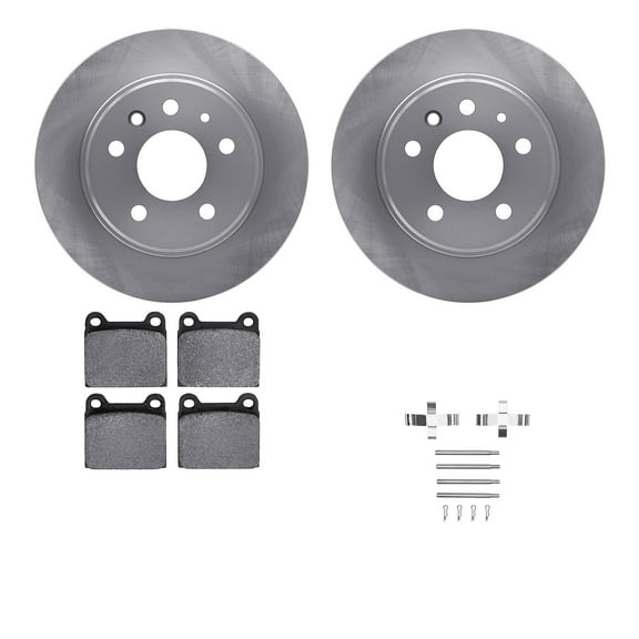 Dynamic Friction Company Rear Brake Rotors with 5000 Advanced Brake Pads includes Hardware 6512-63143