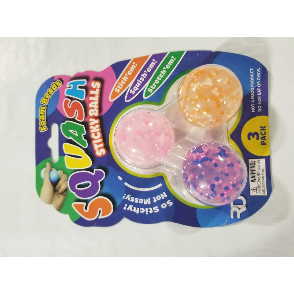 Squash Sticky Balls, Variety of fun colors. Sticky Squishy Sensory