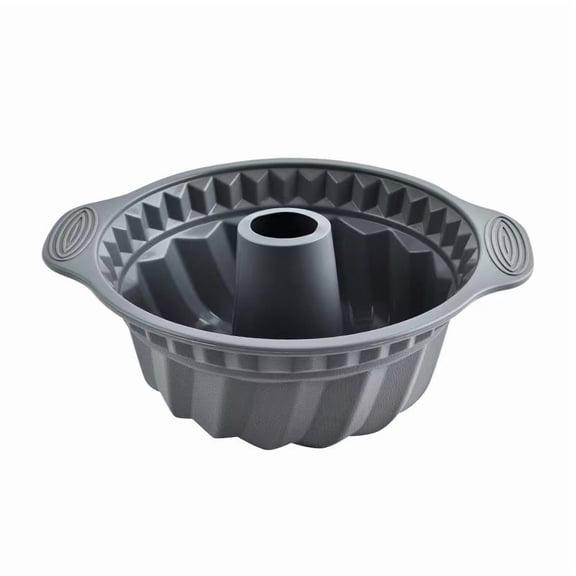 10 Inch Silicone Novelty Cake Pan, Bunte cake Pans, Pound Cake Baking Pan Non-Stick, Fluted Cake Pan with Heavy Grade Steel Frame and Handles for Baking Cake, Bunte Cake, Birthday, Party