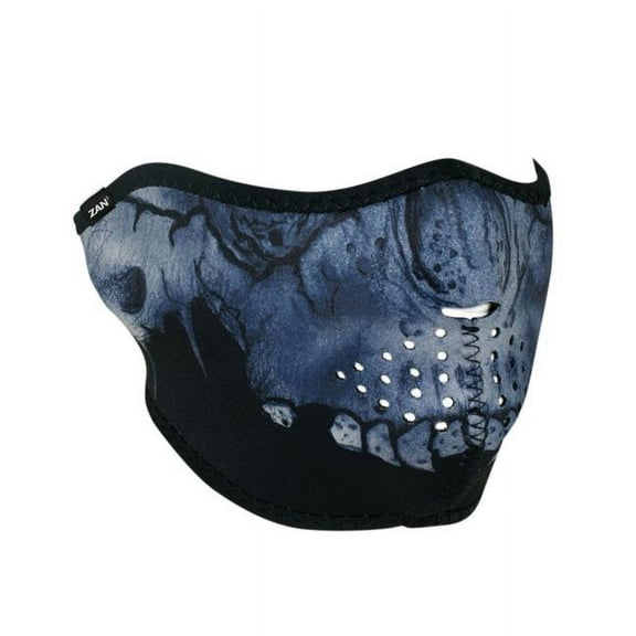 Zan Headgear Half Face Neoprene Mask Midnight Skull