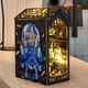 thumbnail image 1 of de rincón de libros, de casa en miniatura DIY, regalos de cumpleaños, rompecabezas de madera 3D con luces para niños y niñas, sala de estar,, 1 of 7