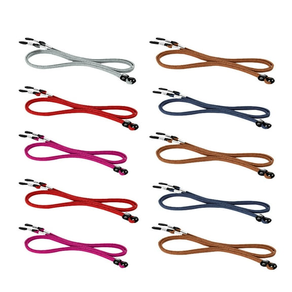 Yuanmiaoke 10pcs Anti-slip Glasses Cords Eyeglasses Straps Portable Lightweight Glasses Strings Lanyards Random Color