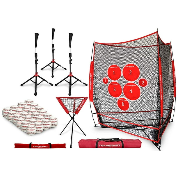 Triple Threat Baseball Softball Training Net + 3 Deluxe