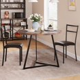 thumbnail image 1 of Juego de Mesa de Comedor de 3 Pzas para 2, Mesa de Cocina con Juego de Sillas, Mesa de Comedor de Metal de Granja para Comedor, Sala de Estar, Lugar Pequeño, 1 of 7