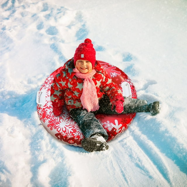 SPOORYYO Heavy Duty Inflatable Snow Tube For Winter Fun Sledding For Adults and Families