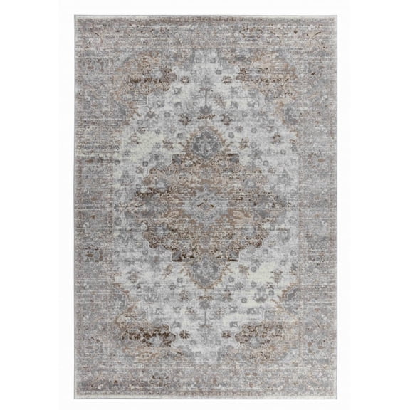 4' X 6' Brown Oriental Area Rug