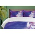 thumbnail image 4 of Ambesonne Anime Duvet Cover Sets, Purple Anime Sitting, 2-Queen, Purple Blue, 4 of 7