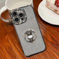 thumbnail image 6 of Cute Compatible with iPhone 14 Pro 6.1 inch Case,Shining Diamond Case with Bear Kickstand Holder for Girls Women,Soft Glitter Shockproof TPU Bumper with Camera Lens Protection(Silver), 6 of 11