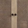 thumbnail image 7 of Art Leon Rustic Storage Cabinet with 2-Door&1Drawers Rattan Decoration Wood Finish,Oak Kitchen Console Table,Gray, 7 of 7