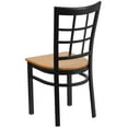 thumbnail image 5 of Flash Furniture 2pk HERCULES Series Black Window Back Metal Restaurant Chair, Wood Seat, Multiple Colors, 5 of 8