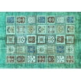 thumbnail image 1 of Ahgly Company Indoor Rectangle Abstract Light Blue Modern Area Rugs, 2' x 3', 1 of 4