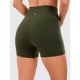 thumbnail image 2 of Shorts CRZ YOGA tiro alto 4" ciclista verde oliva XL, 2 of 5