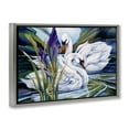 thumbnail image 3 of Stupell Industries Swans with Abstract Pond Ripples Animals Painting Gray Floater Framed Canvas Art Print Wall Art, 25 x 17, 3 of 9