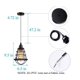 thumbnail image 5 of Lámpara colgante industrial con jaula colgante, luces colgantes E26 E27, base vintage, lámpara colgante ajustable para cocina, iluminación del hogar, paquete de 2, 5 of 5