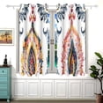thumbnail image 2 of Floral Totems 54×55 Inch Black Out Curtains 2 Packs Aesthetic for Bedroom Living Room Sliding Glass Doors Kitchen Windows, 2 of 5