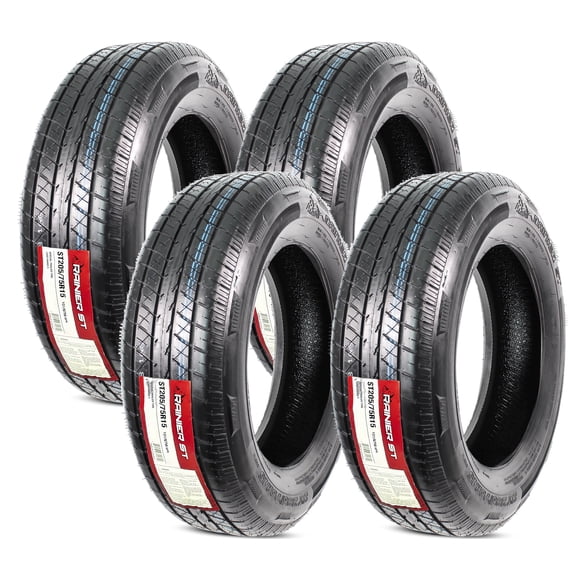 eCustomrim 4-Pack ST205/75R15 Steel Belted Radial Trailer Tire Load C 1820# 205/75R15 Tire