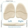 thumbnail image 4 of 3 Pairs  Women's Foot Support Pads, Anti Slip Foot Pads for Open Toed Shoes, Women's Front Foot Pads, Foot Ball Pads, Insole High-heeled Pad Inserts for Women, 4 of 6
