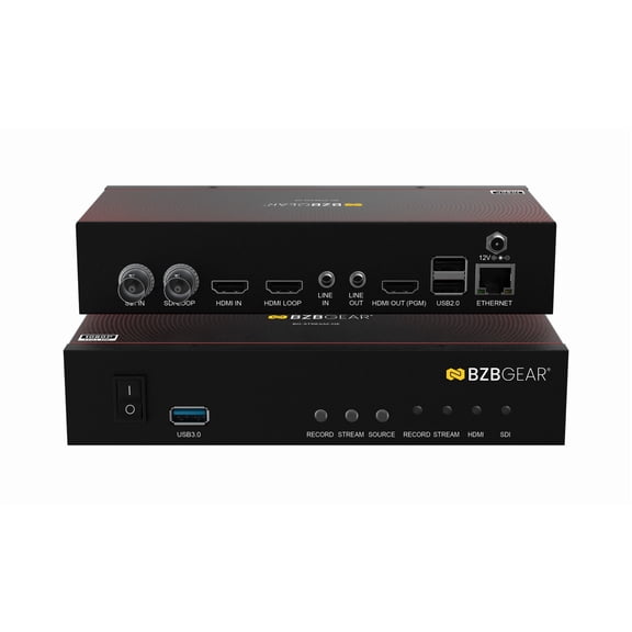 BZBGEAR 1 Channel SDI/HDMI Encoder/Decoder/Recorder with Audio/USB 3.0 for Storage (Dante AV-H Ready)