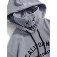 thumbnail image 4 of ZAFUL for Junior Letter Graphic Embroidered Fleece Mask Hoodie Gray S, 4 of 5