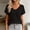 Black, variant on jjayotai Plus Size Tops for Women Short Sleeve T Shirt V Neck Hollow out Shirts Casual Summer Trendy Blouses