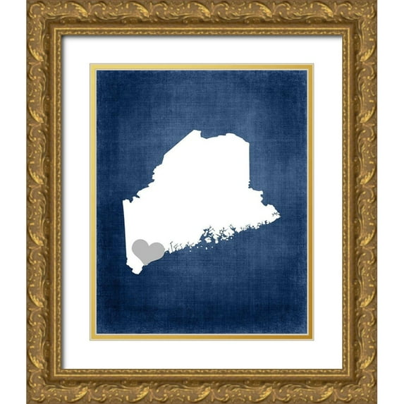 Robinson, Tamara 12x14 Gold Ornate Wood Framed with Double Matting Museum Art Print Titled - Maine