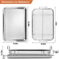 thumbnail image 2 of EIGTHTAIL 2 Piece 18/8 Stainless Steel Air Fryer Basket for Oven  12.8 x 9.6 Inch Crisper Tray and Basket for Oven  Oven Air Fry Mesh Basket Set  Air Fryer Oven Basket for Fries/Bacon/Chi, 2 of 6