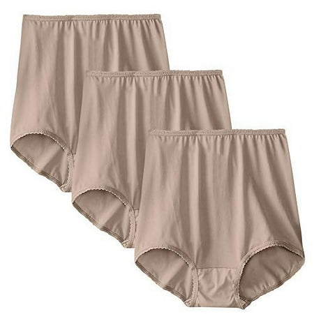 Bali Skimp Skamp Women`s Brief Panty - Best-Seller, 7, Toffee (Pack of 3) 3 Toffee