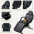 thumbnail image 4 of Sluting Massage Salon Tattoo Chair with Two Trays Esthetician Bed with Hydraulic Stool, Multi-Purpose 3-Section Facial Bed Table, Adjustable Beauty Barber Spa Beauty Equipment, Black, 4 of 7