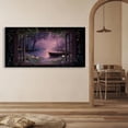thumbnail image 6 of Lake Boat Window Canvas Wall Art - Nature Scenery Coastal Pictures Landscape Canvas Prints, Horizontal Modern Painting Artwork for Living Room Bedroom, 6 of 7