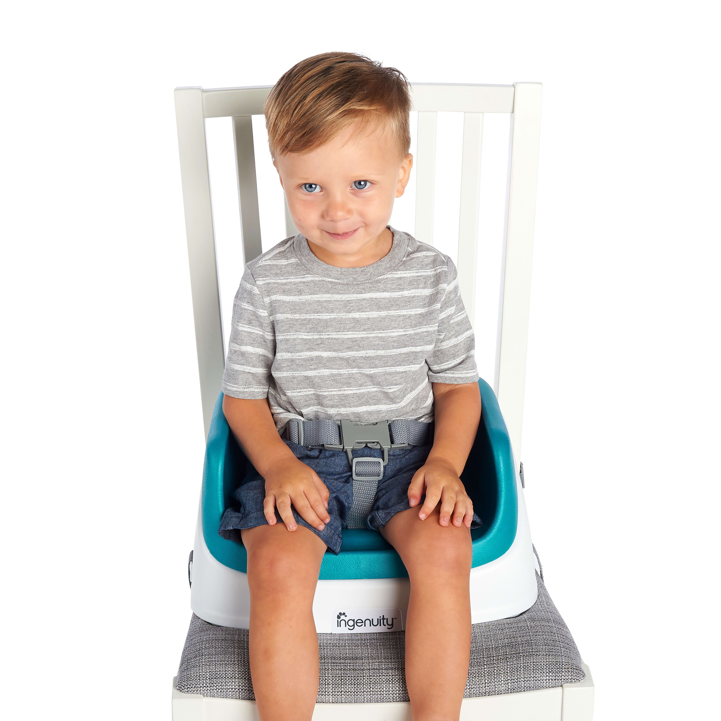 Ingenuity SmartClean Toddler Booster Seat Peacock Blue 