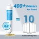 thumbnail image 5 of AQUA CREST 5 años de capacidad: filtro de agua en línea para refrigerador con accesorios de conexión directa de 1/4 de pulgada, idea para máquina de hielo, RV, refrigerador, sistema RO, filtro de líne, 5 of 5